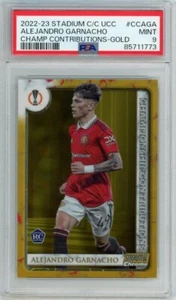 Alejandro Garnacho 2022-23 Topps Stadium Club Chrome Gold Refractors 30/50 PSA 9 - Picture 1 of 2