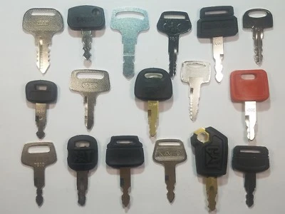 (17) Keys Cat,Volvo, Hitachi, John Deere, Komatsu, Kobelco, Kato, John Deere Key - Image 1 of 4
