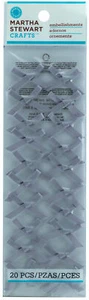 Martha Stewart Crafts Adesivi Nastro Argento Fiocchi Set Abbellimenti Dimensionali - Foto 1 di 1