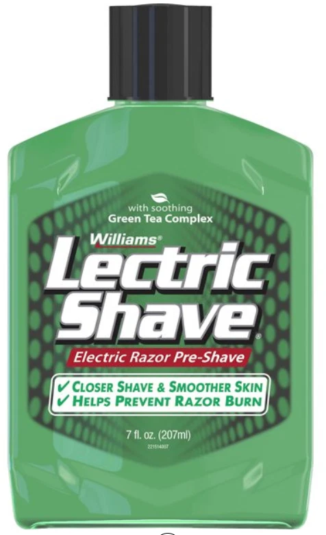Maquinilla de afeitar eléctrica WILLIAMS Lectric Shave Green Tee Complex Pre-Shave 207 ml de EE. UU.