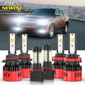 Para For Cheverlet Tahoe 2015-2020 Faros LED Alto-Bajo+Kit de luz antiniebla S+ - Foto 1 di 17