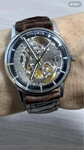 Vulcain Skeleton Hand Wind 35mm width 40mm height SS Beauty WATCH Auth MEN'S 28 - Picture 1 of 9