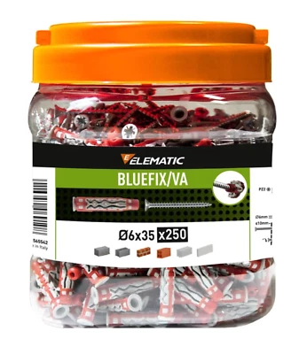 Tasselli da 6 muro calcestruzzo per cartongesso mattoni pieni semipieni forati - Immagine 1 di 4