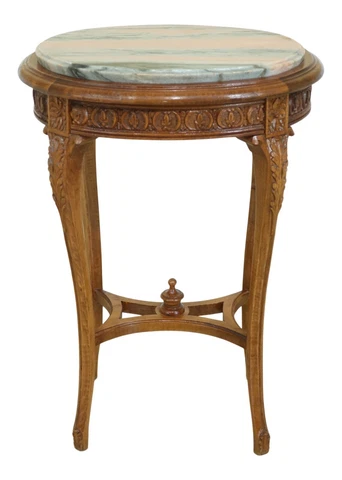 32504EC: French Louis XV Style Marble Top Occasional Table Cover