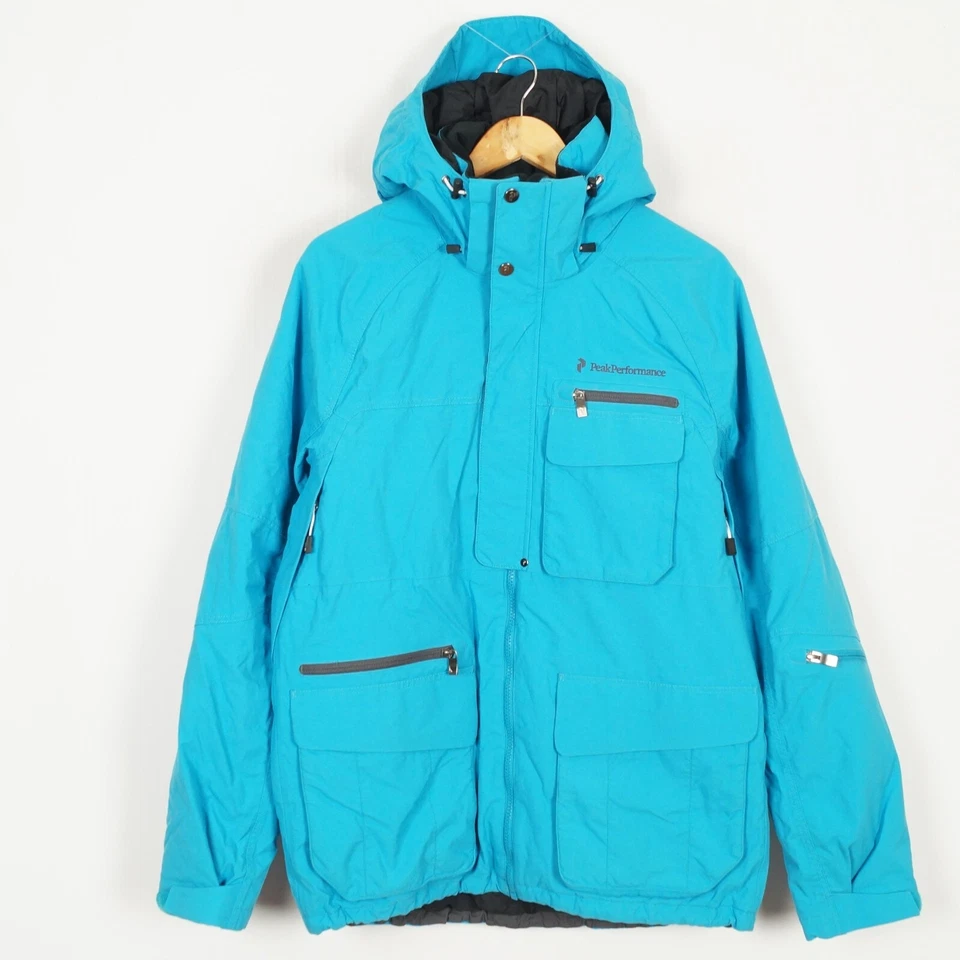 Chaqueta Parka PEAK PERFORMANCE SWITCH Para Hombre Talla M Con Capucha Azul Cremallera Aislada Foto 1 de 4
