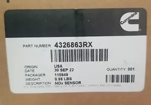 CUMMINS NOx Sensor 4326863Rx ☆NEW☆ - Picture 1 of 6