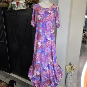 LuLaRoe Ana lila rosa blau langes Maxikleid Sonnenblumen Neu ohne Etikett XL. 19 - Bild 1 von 6