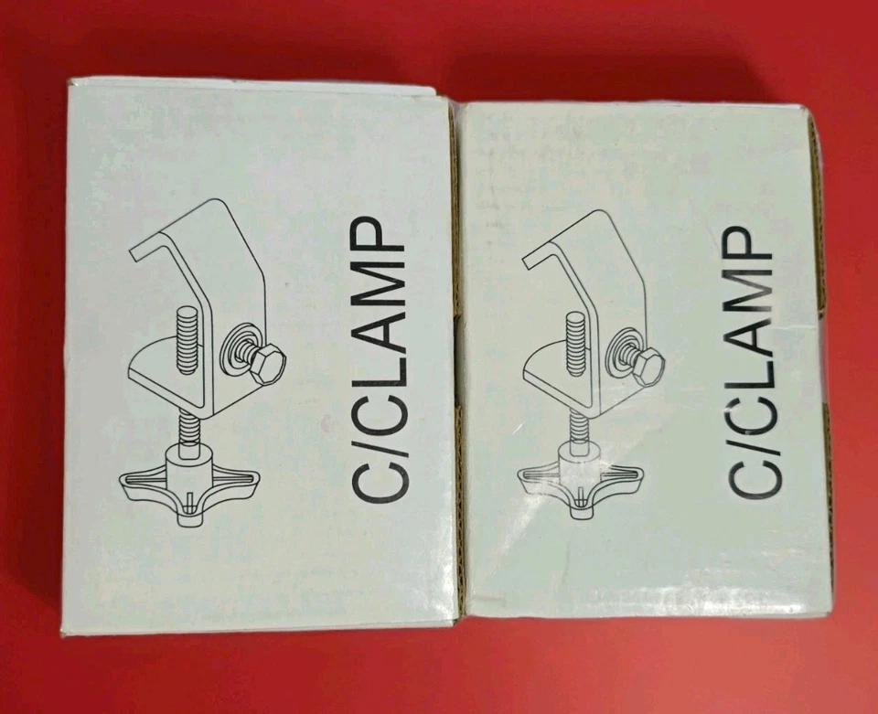 (2) Abrazaderas en C de alta resistencia para DJ para colgar luces de hasta 2” armadura, modelo TA-001 Foto 1 de 4