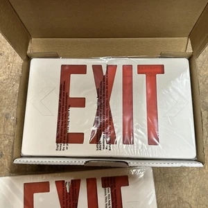 UL Listed Red LED Double Sided EXIT Sign, Rechargable, 120/277V FREE SHIPPING - Picture 1 of 3