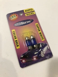 Lite Formz Color Auto Bulbs 3175/10*31 Super White, Interior Lighting,Pair, NIB. - Imagen 1 de 6