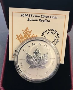 2014 Canada Proof Silver Maple Leaf #/20,000 in Case with COA - Picture 1 of 1