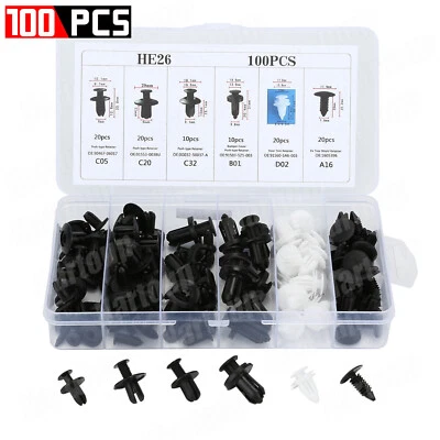 100x For Chrysler Bumper Fender Liner Push Type Retainer Clips Fixing Fastener - Image 1 of 4