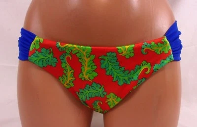 Sauvage Luxe Multi Color Paisley Floral Bikini Bottom Small Item #1529L - Image 1 of 3