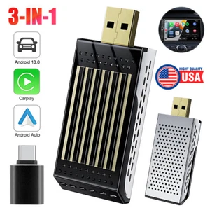 Convertidor inalámbrico CarPlay AI Box WIFI con adaptador automático Netflix YouTube Android - Imagen 1 de 10