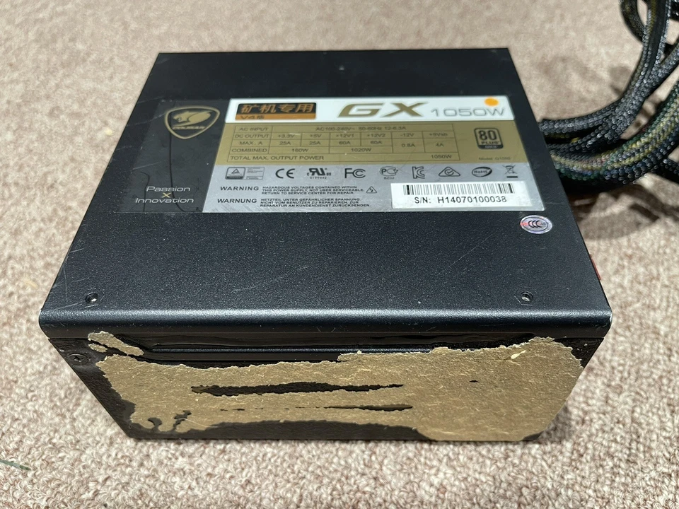 Fonte de alimentação com certificação COUGAR-GX1050 1050W ATX12V 80 PLUS GOLD - Imagem 1 de 4