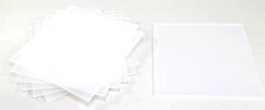 Paquete de 6 láminas acrílicas transparentes de 4 x 4 pulgadas de 5/64" (2 mm) de grosor - Imagen 1 de 2