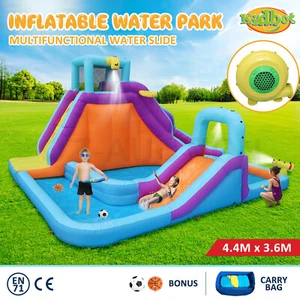 Inflatable Water Park Castle Kids Jumping Splash Pool Water Slide Bouncer 4.4m - Picture 1 of 12