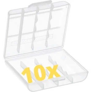 10x Aufbewahrungsbox Akkubox für 4x AA oder 5x AAA Akkus Batterien - Bild 1 von 7