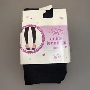 Girls Justice Black Ankle Ings Oh So Soft Size Small 55 To 80 Pounds 50 To 55’’ - Picture 1 of 2