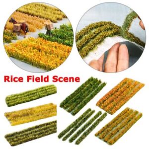 Tufts Miniature Landscape Wargame Scenery Model Rice Field Scene Garden Decor