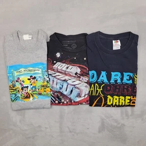 Mens Shirt Lot Large Bundle Set Resell Dare Program Vtg Disney Design By Humans - Picture 1 of 7