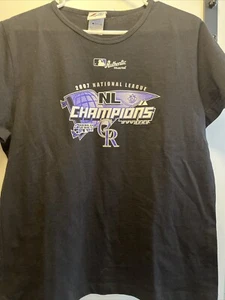 2007 National League Championship Colorado Rockies T-Shirt Woman’s Size XL - Picture 1 of 2
