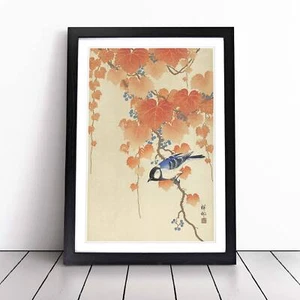 Great Tit On A Paulownia Branch Bird Ohara Koson Wall Art Print Framed Picture - Picture 1 of 9