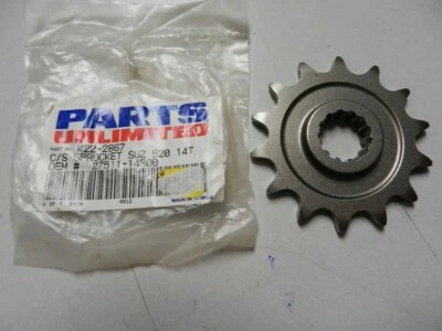 Piñón delantero motor 14T ilimitado piezas nuevo se adapta a: Suzuki 82-95 RM250 K22-2867 Foto 1 de 4