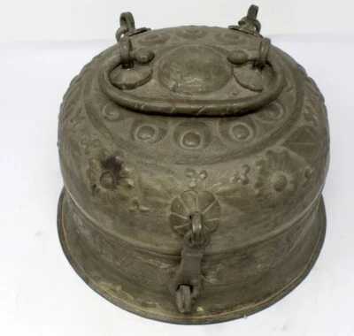 Ancient India Copper Hand Carved Islamic Rare Betel Nut Box Collectible - Image 1 of 4