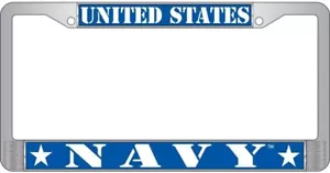 UNITED STATES NAVY Auto License Plate Chrome Frame New - Picture 1 of 1