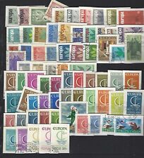 Europa CEPT Jahrgang 1965-1967 komplett gestempelt auf Briefstücken
