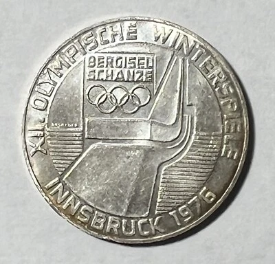 1976 AUSTRIA 100 SCHILLING XII WINTER OLYMPICS INNSBRUCK 1976 SILVER COIN - Image 1 of 4