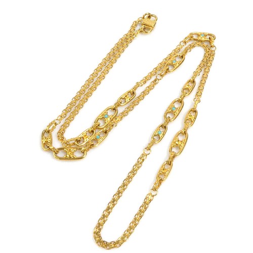 Collana CELINE originale oro blu metallo strass w1180a