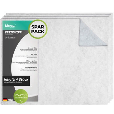 4 UNIVERSAL Fettfilter für Dunstabzugshaube Dunstfilter zuschneidbar Filtermatte - Imagen 1 de 4