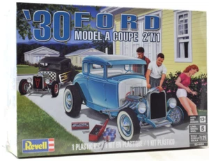 Revell 1930 Ford Model A Coupe 2-In-1 1/25 Scale Plastic Model Car Kit 85-4464 - Picture 1 of 5