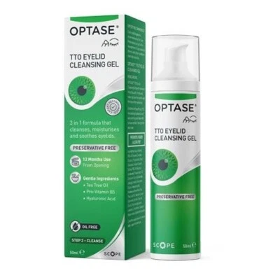 SCOPE **2X Optase Tea Tree oil Eye Lid Cleaning Gel For Dry Eyes & Blepharitis-50ml**