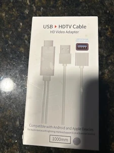 1080P HDMI Mirroring AV Cable for iPhone iPad Android Phone to TV HDTV Adapter - Picture 1 of 4