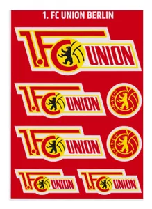 1. FC Union Berlin Aufkleberbogen - Logo und schriftzüge - 7er Set Aufkleber - Bild 1 von 3