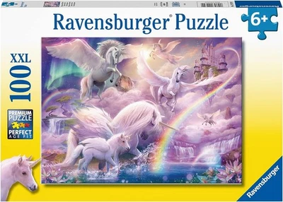 Ravensburger Puzzle Unicorno Pegaso, 100 Pezzi XXL, Puzzle per Bambini, Col JlH5 - Immagine 1 di 4