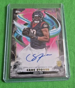 2024 Topps Inception Football Cade Stover On Card Auto Texans /99 - Picture 1 of 4