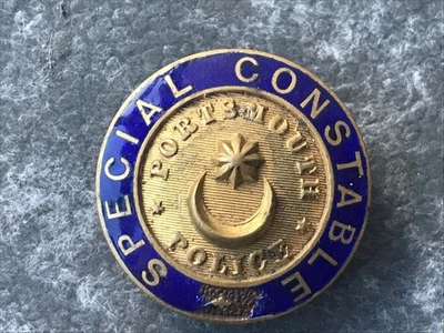 Obsolete Portsmouth Police special constabulary lapel badge damage to enamel - Image 1 of 2