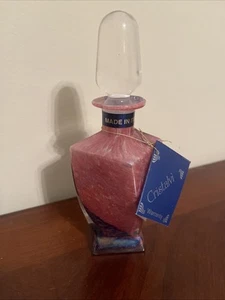 Murano Art Glass Perfume Bottle Hand Blown With Stopper Pinks/Purples 7-3/4” NOS - Picture 1 of 7