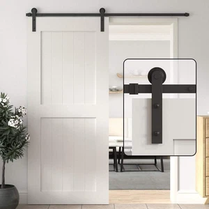 WINSOON 6FT Barn Door Hardware Kit Single Sliding Door Hardware - Heavy Duty ... - Picture 1 of 7