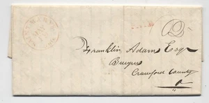 1840 Saint Mary's OH red cDS stampless letter [k.572] - Picture 1 of 3