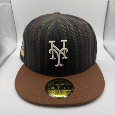 New Era 59Fifty New York Mets 1986 Serie Mundial Lana Espiga Sombrero 7 1/2 Nuevo Foto 1 de 4