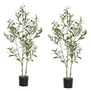 Artificial Olive Tree 3.2ft Tall with Natural Wood Trunk and Lifelike - Picture 1 of 7