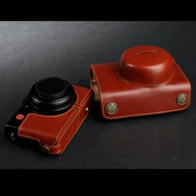 Medio estuche de cuero genuino hecho a mano para cámara para Leica D-LUX6 Foto 1 de 4