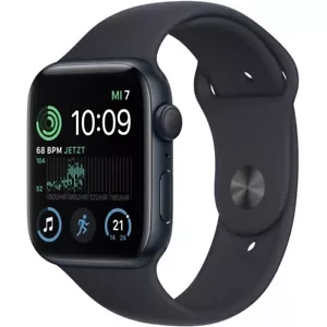 Apple Watch SE 2022 Sportarmband 44 mm Aluminium GPS mitternacht/mitternacht