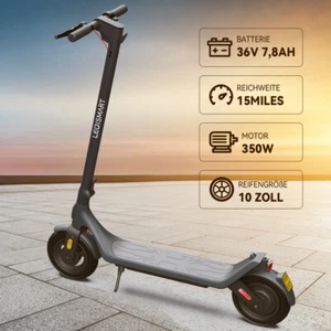 10 Zoll Elektroroller Elektro Scooter mit Straßenzulassung E-Scooter bis 30km - Bild 1 von 10