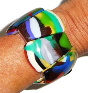Sobral Dora Amaar Colorful Kandinsky Rilma Artist Made Bead Bracelet - Picture 1 of 10